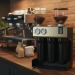 un osmoseur professionnel avec une machine à café professionnelle en arrière-plan
