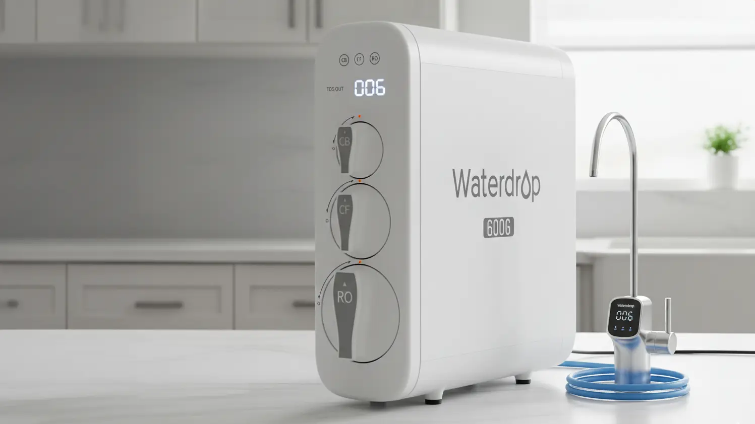 un osmoseur waterdrop g3p600 avec son robinet